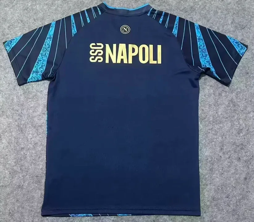 Napoli 2026/2027 Napoli Calentamiento Conjunto de entrenamiento Blue Camiseta de fútbol 2026/27 — 2