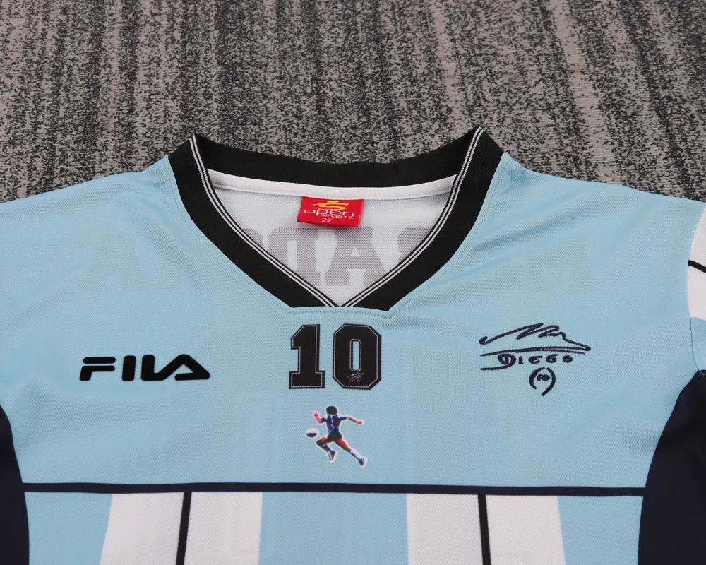 Argentina 2001 Retro Argentina National Team Maradona Commemorative Edition Jersey Kids Size 2001 — 3