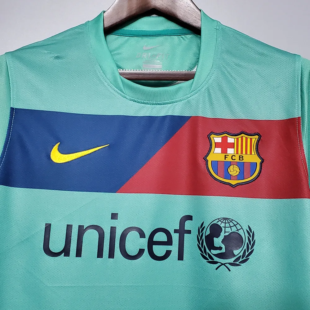 Barcelona 2010/2011 Retro Barcelona Visitante Camiseta de fútbol 2010/2011 — 3