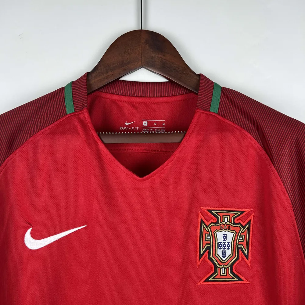 Portugal 2016 Retro Long Sleeve Portugal Home Football Shirt 2016 — 3