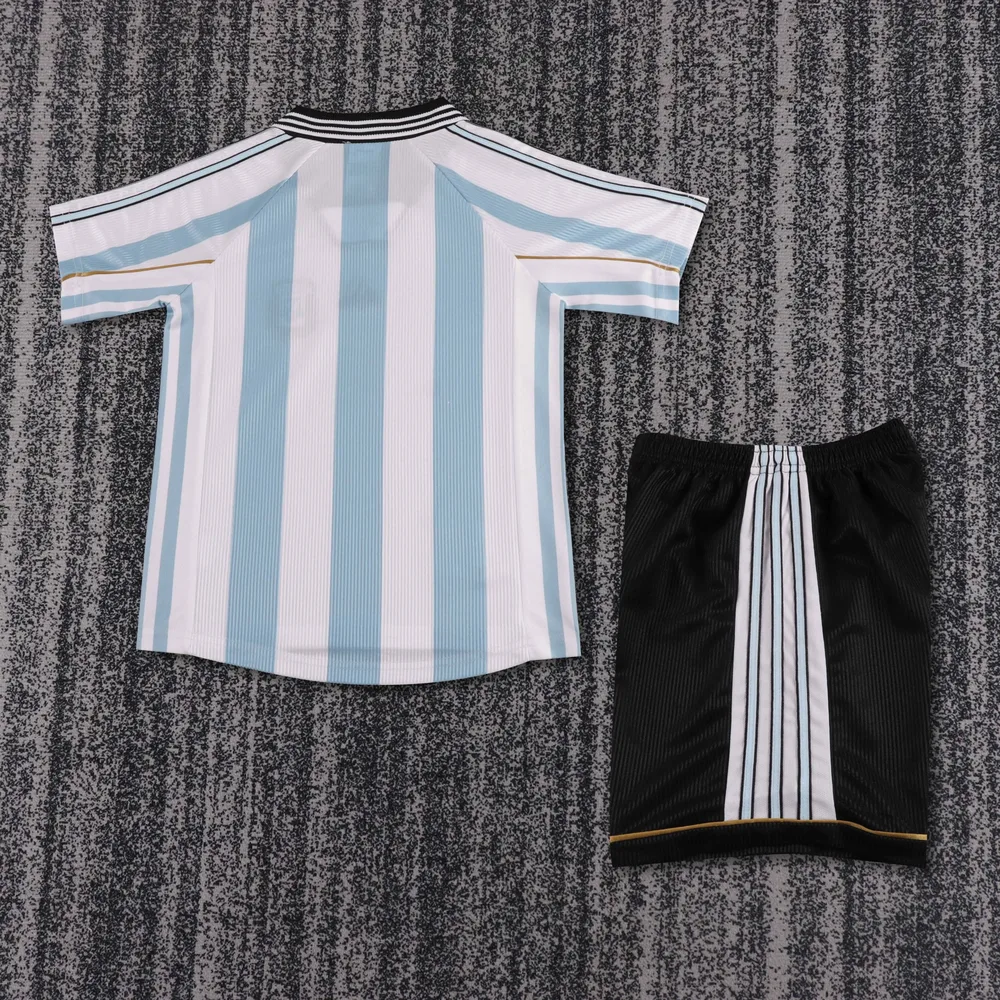 Argentina 1998 Retro Argentina National Team Home Jersey Kids Size 1998 — 2