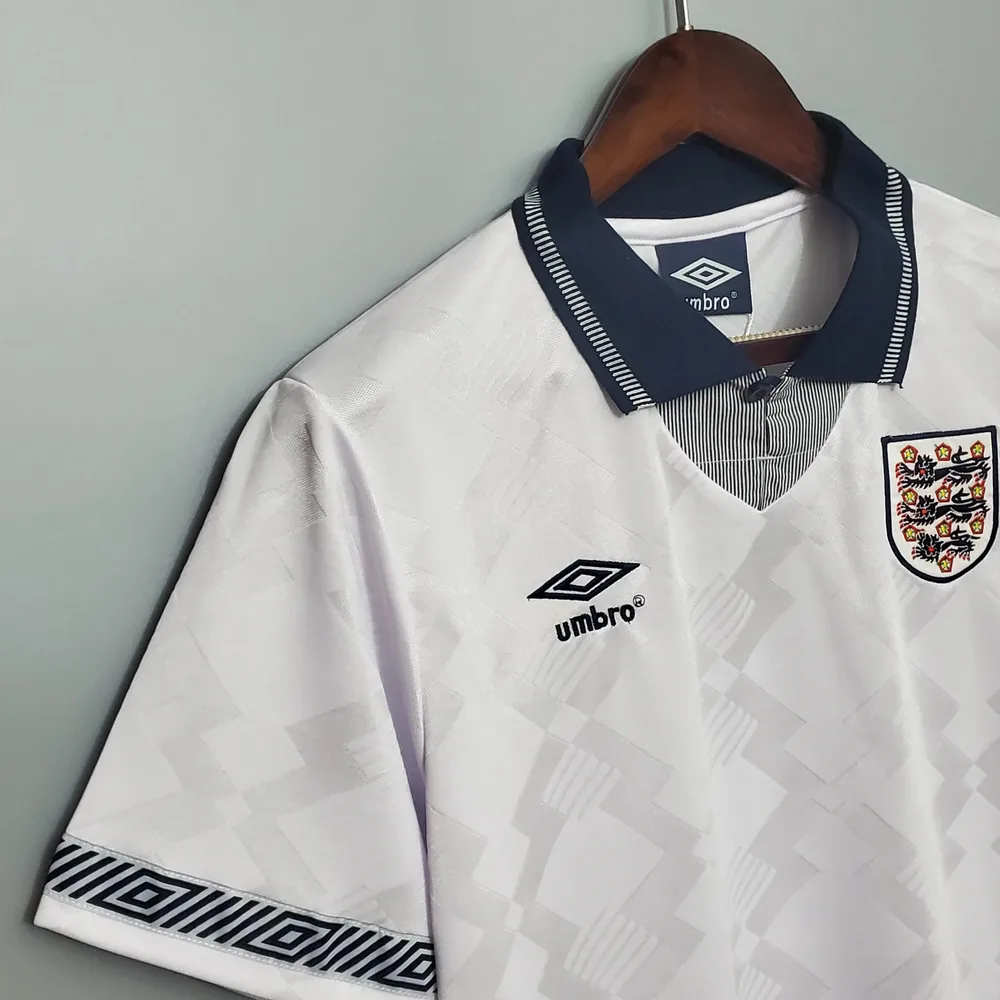 England 1990 Retro England Home Soccer Jersey 1990 — 6