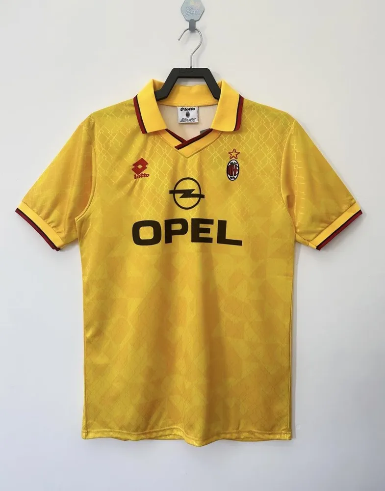 AC Milan 1995/1996 Retro AC Milan Tercera Visitante Camiseta de fútbol 1995/1996