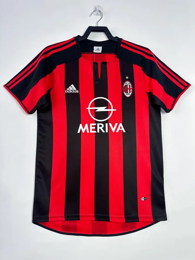AC Milan 2003/2004 Retro AC Milan Local Camiseta de fútbol 2003/2004