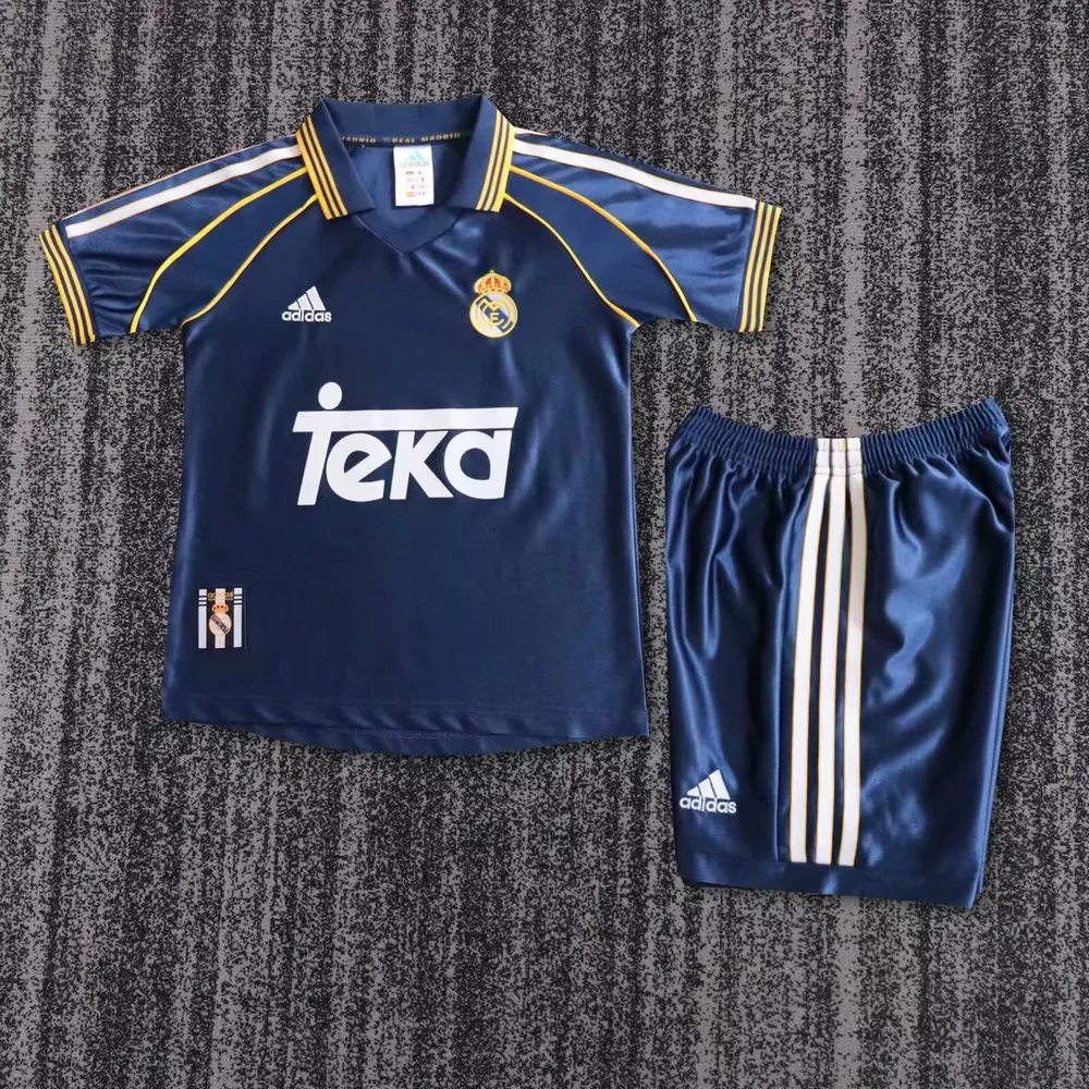 Real Madrid 1998-2000 Retro Real Madrid Tercera Visitante Camiseta de fútbol Talla infantil 1998/2000