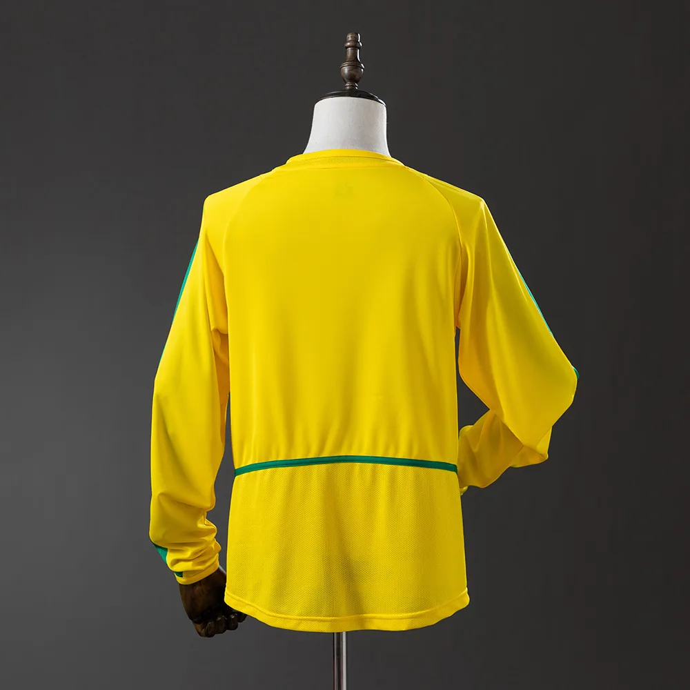 Brazil 2002 Retro Manga larga Brazil Local Camiseta de fútbol 2002 — 2