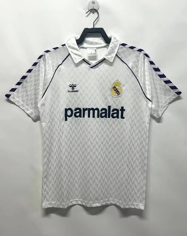Real Madrid 1986/1987 Retro Real Madrid Local Camiseta de fútbol 1986/1987
