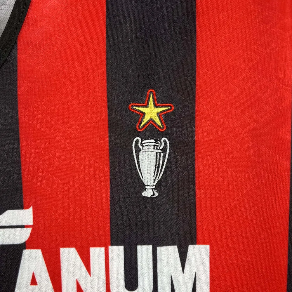 AC Milan 1989/1990 Retro AC Milan Home Football Shirt 1989/1990 — 6