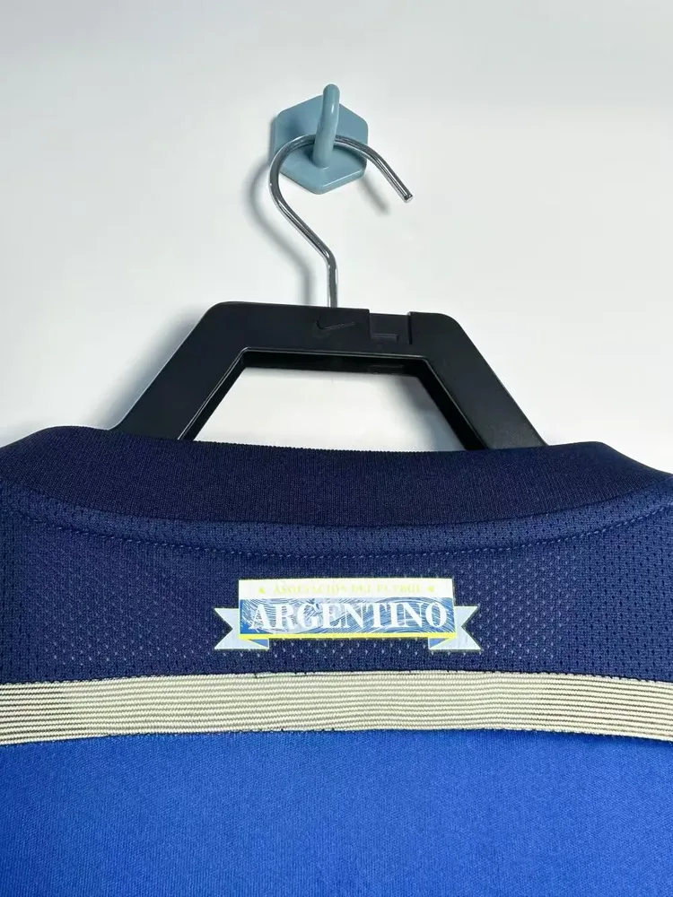 Argentina 2014 Retro Manga larga Argentina National Team Visitante Jersey 2014 — 4