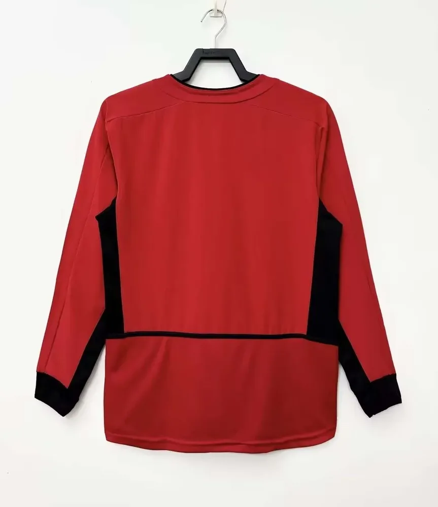 Manchester United 2002-2004 Retro Long Sleeve Manchester United Home Football Shirt 2002/2004 — 2