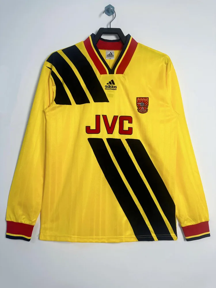 Arsenal 1993/1994 Retro Manga larga Arsenal Visitante Camiseta de fútbol 1993/1994