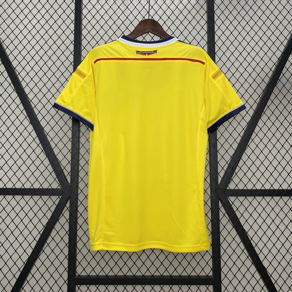 Colombia 2014 Retro Colombia Local Jersey 2014 — 2