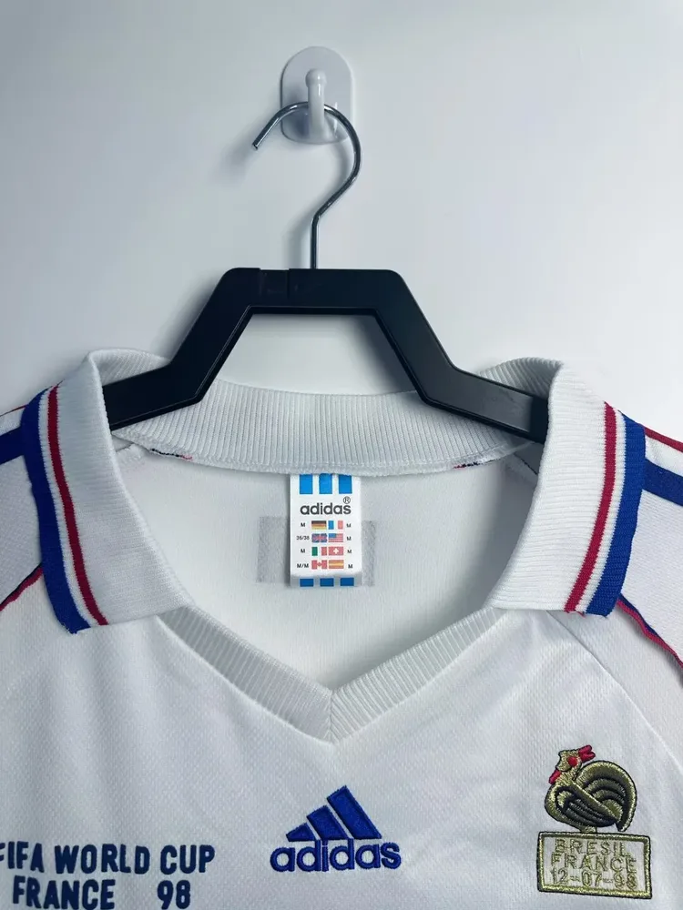 France 1998 Retro Long Sleeve France Away Football Shirt 1998 — 3