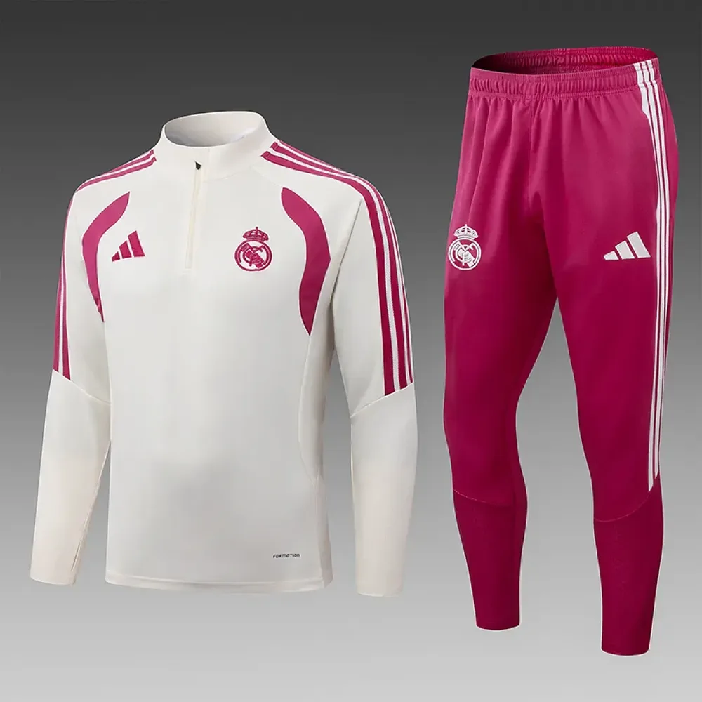 Real Madrid 2026/2027 Real Madrid blue Half-Pull Training Suit Pale yellow Football Shirt Set 2026/27