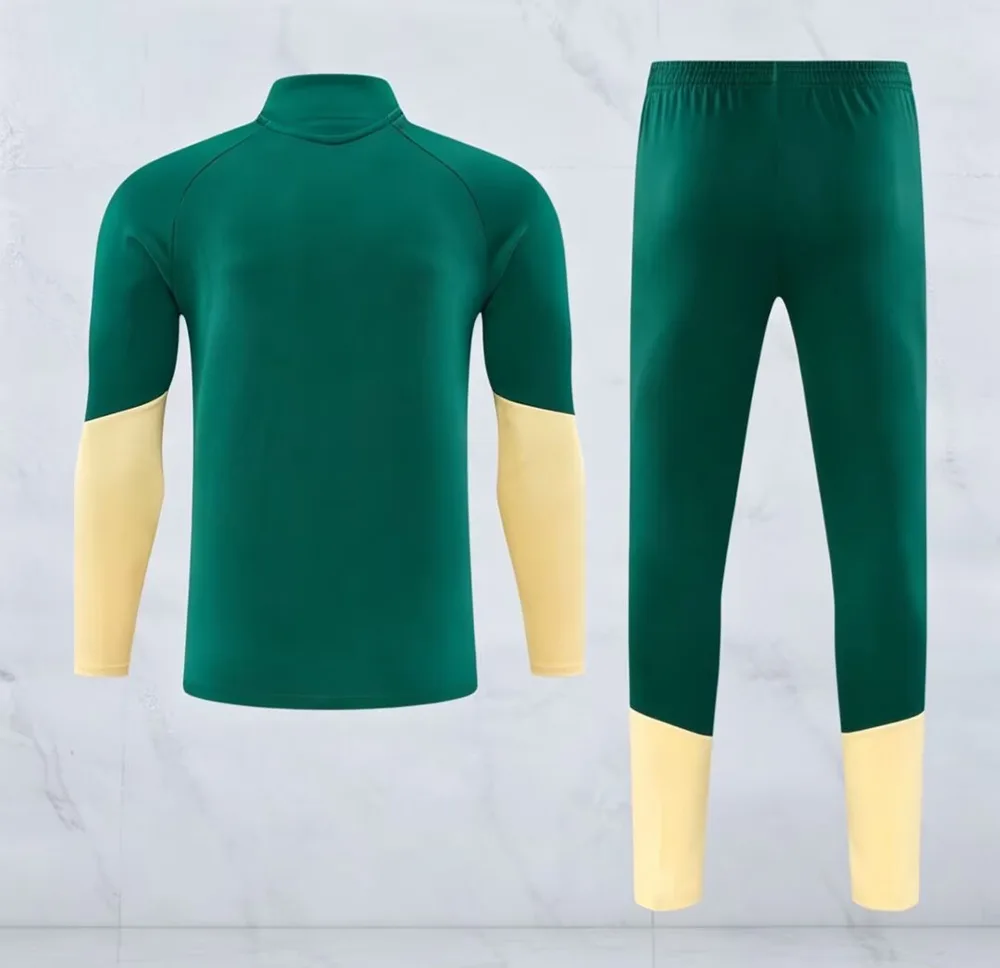 Real Madrid 2026/2027 Real Madrid Half-Pull Training Suit Green Football Jersey 2026/27 — 2