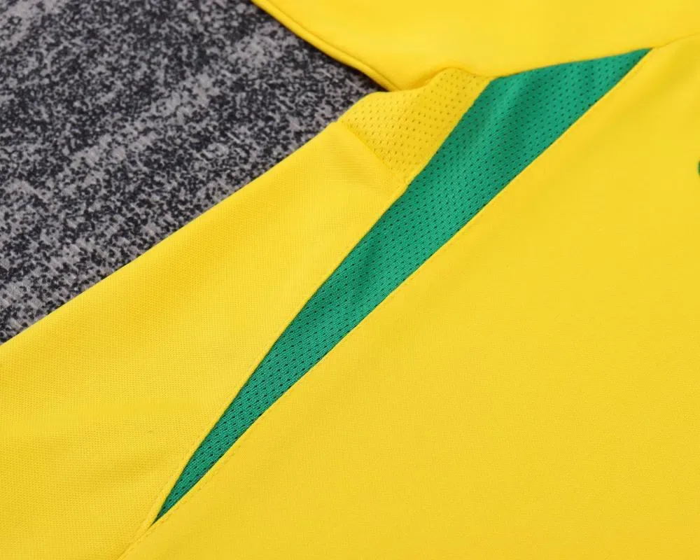 Brazil 2002 Retro Brazil Home Football Shirt Kids Size 2002 — 5