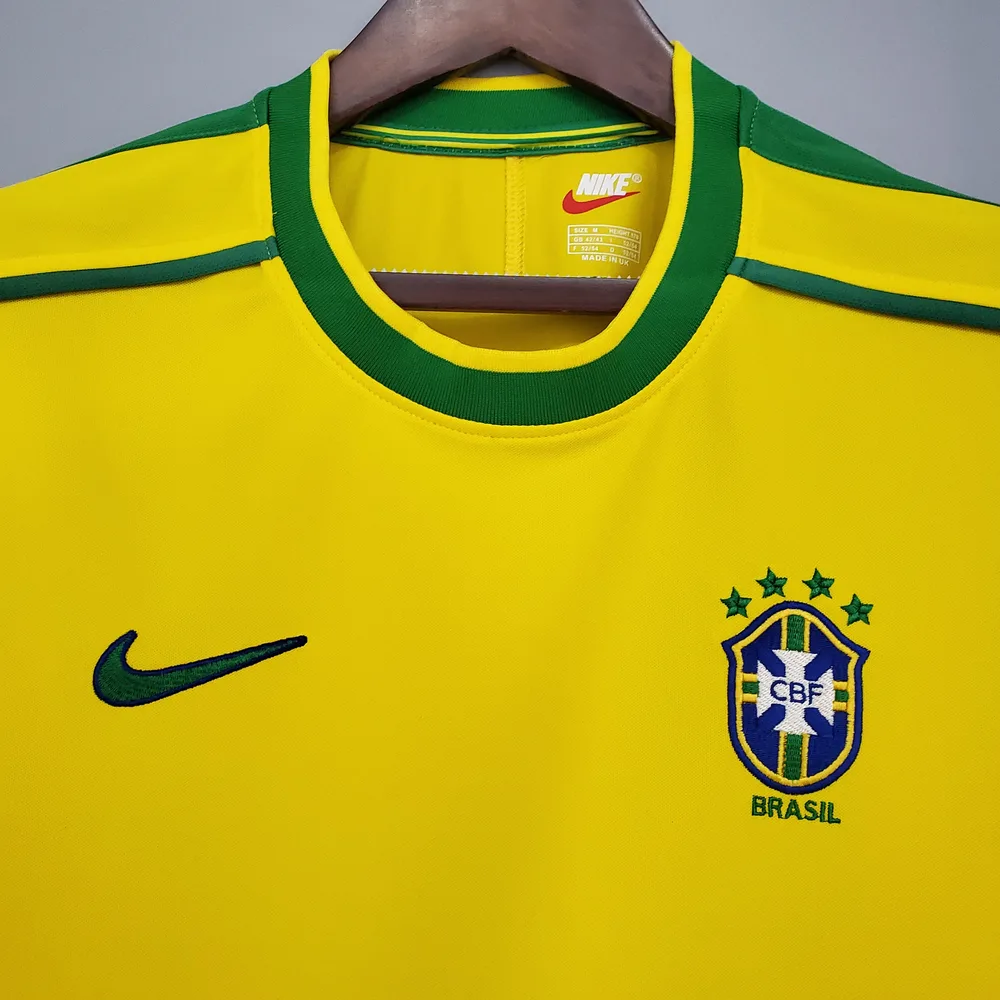 Brazil 1998 Retro Brazil Soccer Jersey Home 1998 — 3