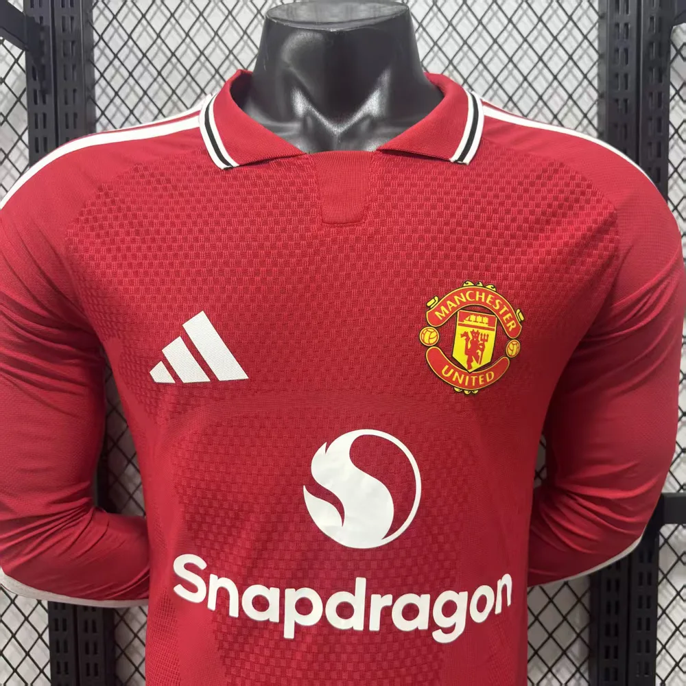 Manchester United 2026/2027 Long Sleeve Player Version Manchester United Home Football Jersey 2026/27 — 3