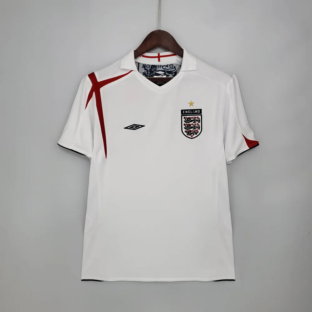 England 2006 Retro England Home Soccer Jersey 2006 — 1