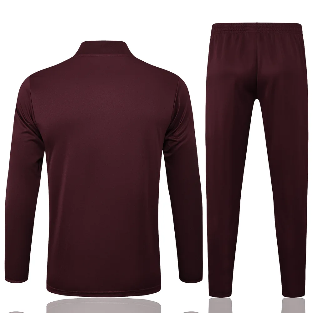 Bayern Munich 2025/2026 Bayern Munich Half-Pull Conjunto de entrenamiento Dark Red Retro Style Camiseta de fútbol Set 2025/2026 — 2