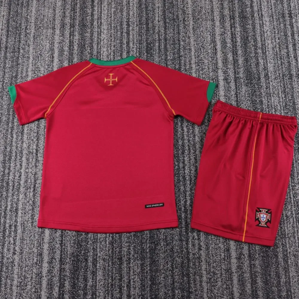 Portugal 2006 Retro Portugal Home Football Shirt Kids Size 2006 — 2