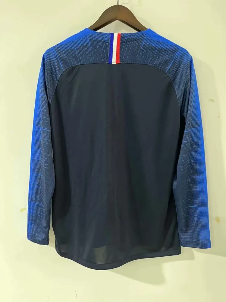 France 2018 Retro Long Sleeve France Home Football Shirt 2018 — 2