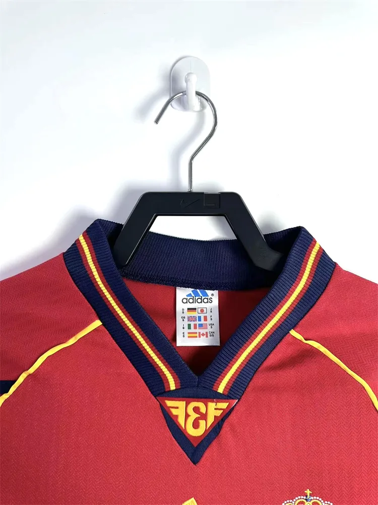 Spain 1998 Retro Spain Home Soccer Shirt 1998 — 3