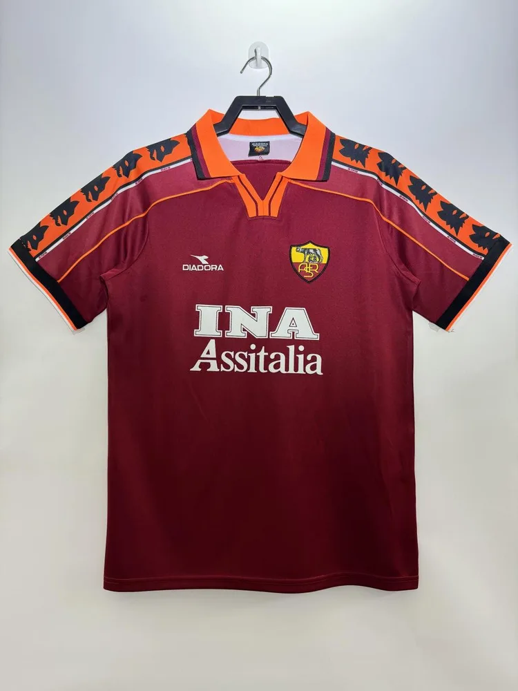 AS Roma 1998-1999 Retro Roma Local Camiseta de fútbol 1998/1999