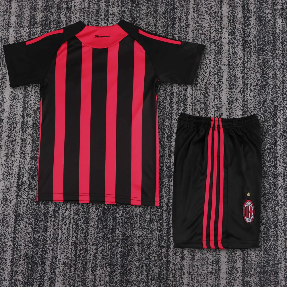 AC Milan 2008-2009 Retro AC Milan Local Camiseta de fútbol Talla infantil 2008/2009 — 2