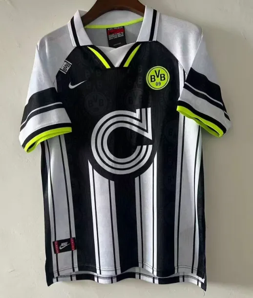 Borussia Dortmund 1995/1996 Retro Dortmund Away Football Shirt 1995/1996