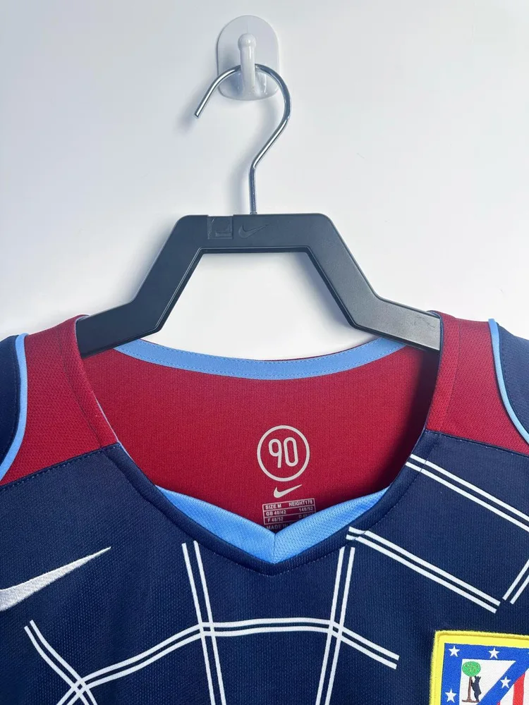 Atlético Madrid 2004/2005 Retro Manga larga Atletico Madrid Visitante Camiseta de fútbol 2004/2005 — 3