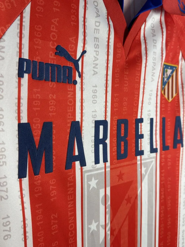 Atlético Madrid 1995/1996 Retro Atletico Madrid Home Soccer Jersey 1995/1996 — 7