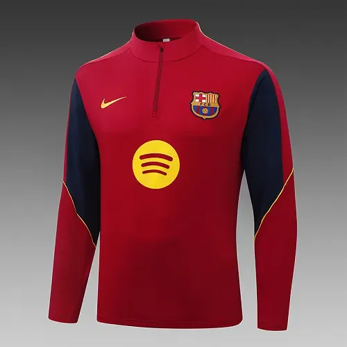 Barcelona 2026/2027 Barcelona Half-Pull Training Red Camiseta de fútbol Set 2026/27 — 4