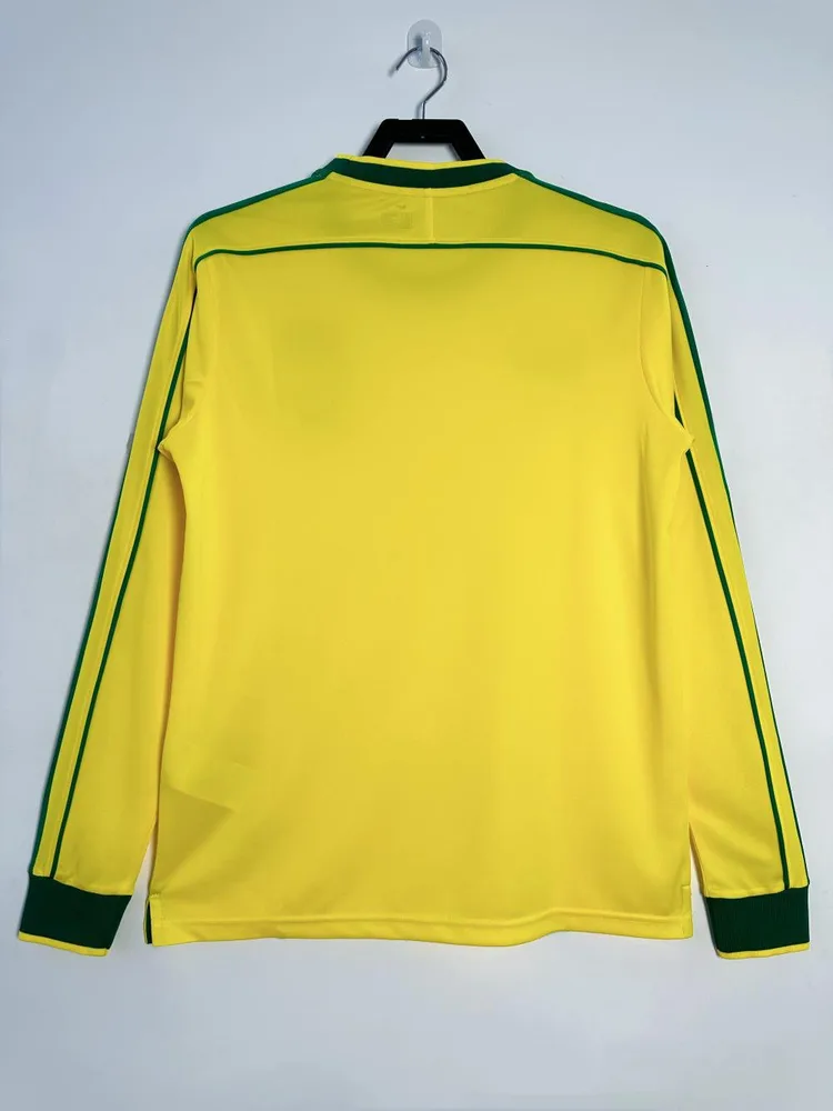 Brazil 1998 Retro Manga larga Brazil Camiseta de fútbol Local 1998 — 2