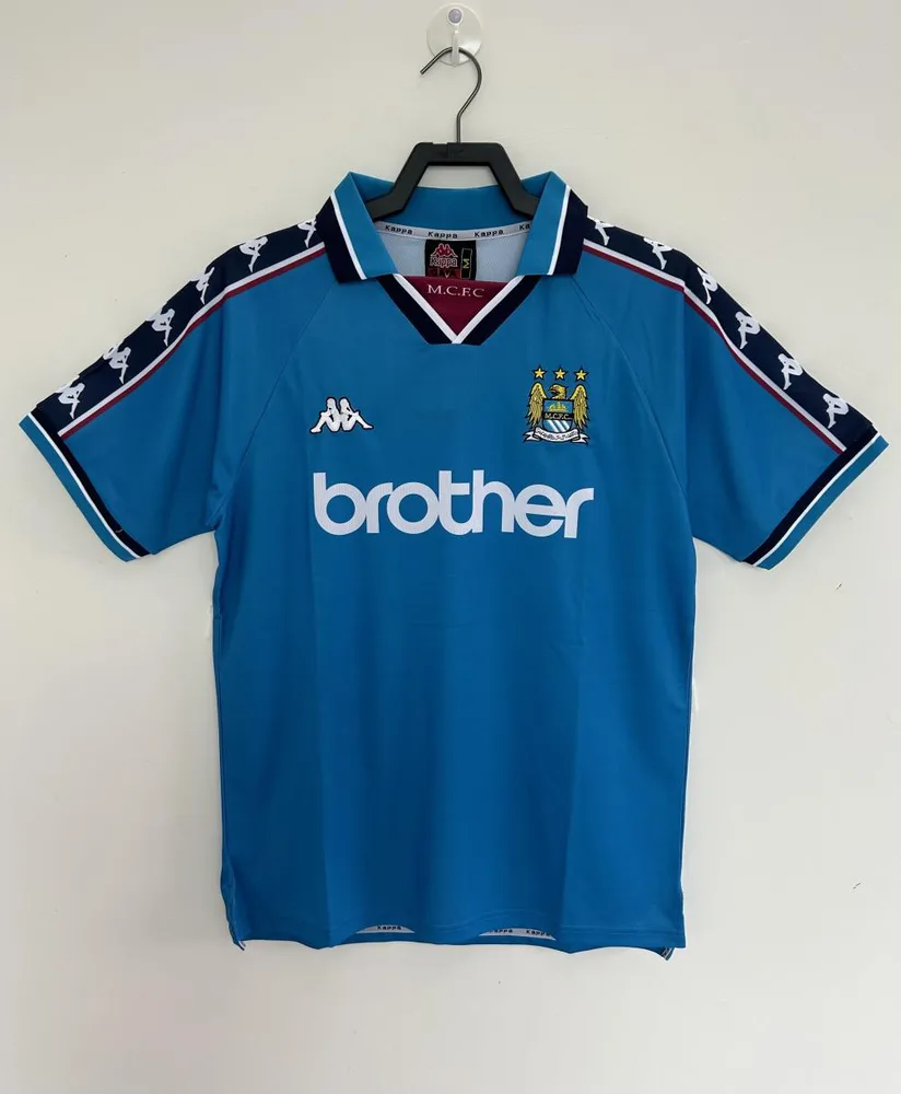 Manchester City 1997-1998 Retro Manchester City Local Camiseta de fútbol 1997/1998
