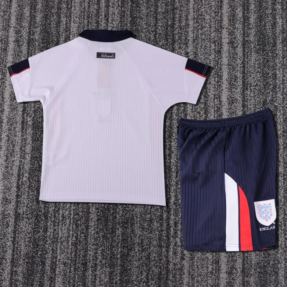 England 1998 Retro England Home Football Shirt Kids Size 1998 — 2