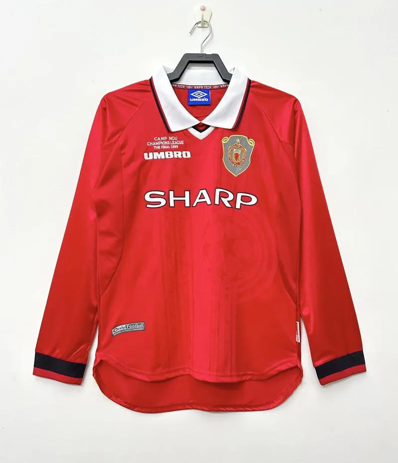 Manchester United 1999/2000 Retro Manga larga Manchester United Local Camiseta de fútbol 1999/2000