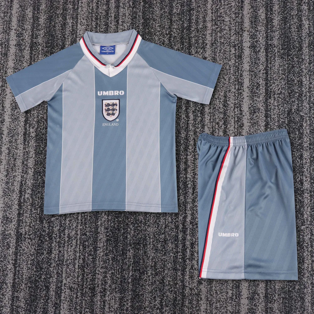 England 1996 Retro England Visitante Camiseta de fútbol Talla infantil 1996