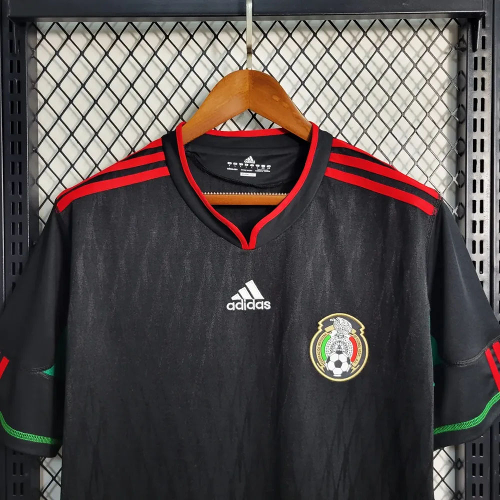 Mexico 2010 Retro Mexico Visitante Black Camiseta de fútbol 2010 — 6