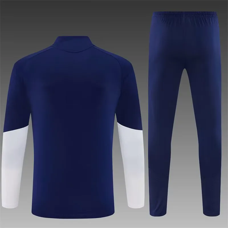 Real Madrid 2026/2027 Real Madrid Half-Pull Conjunto de entrenamiento Blue Camiseta de fútbol 2026/27 — 2