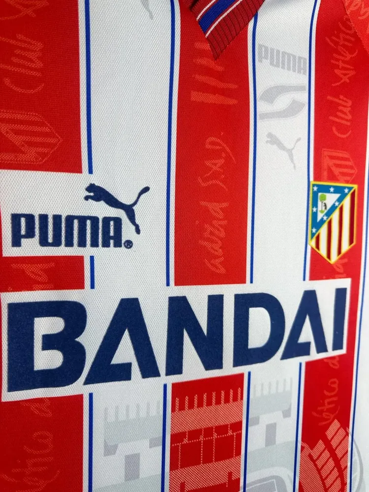 Atlético Madrid 1996-1997 Retro Atletico Madrid Local Camiseta de fútbol 1996/1997 — 4