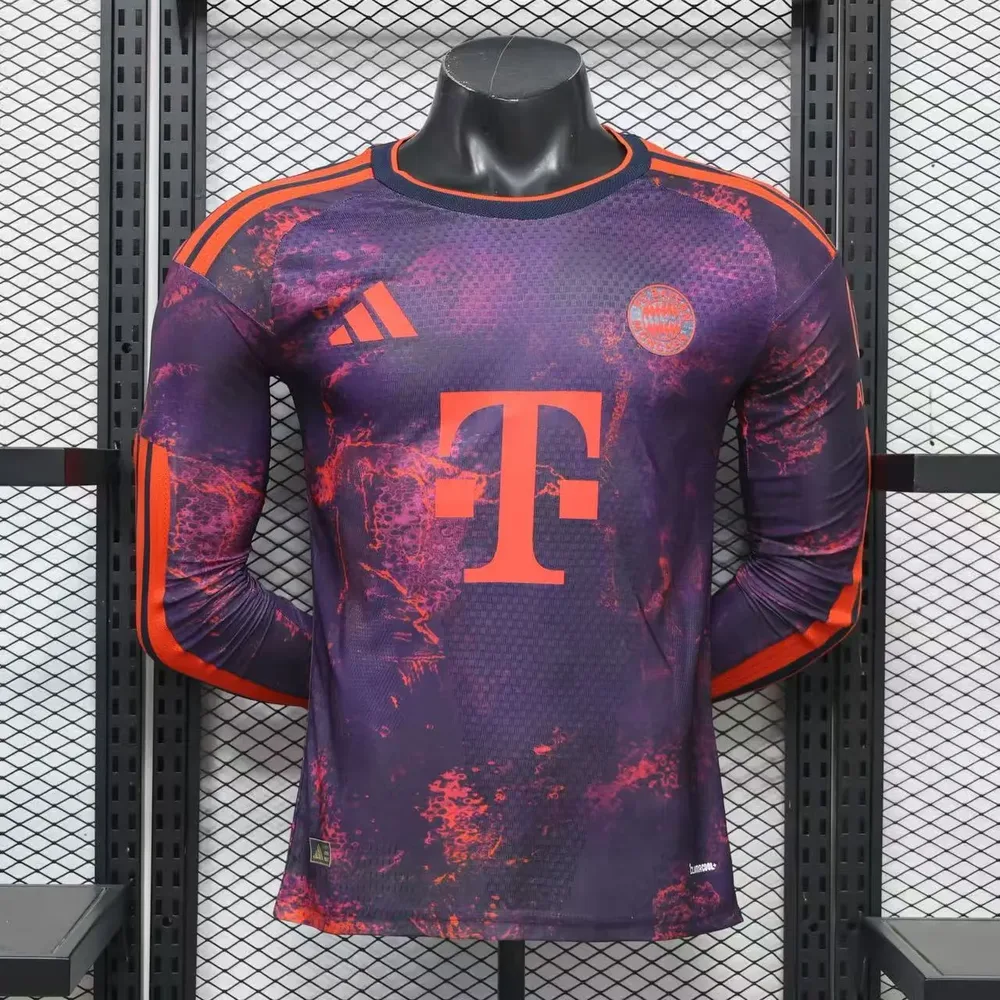 Bayern Munich 2026/2027 Long Sleeves Player Version Bayern Munich Third Away Football Shirt 2026/27