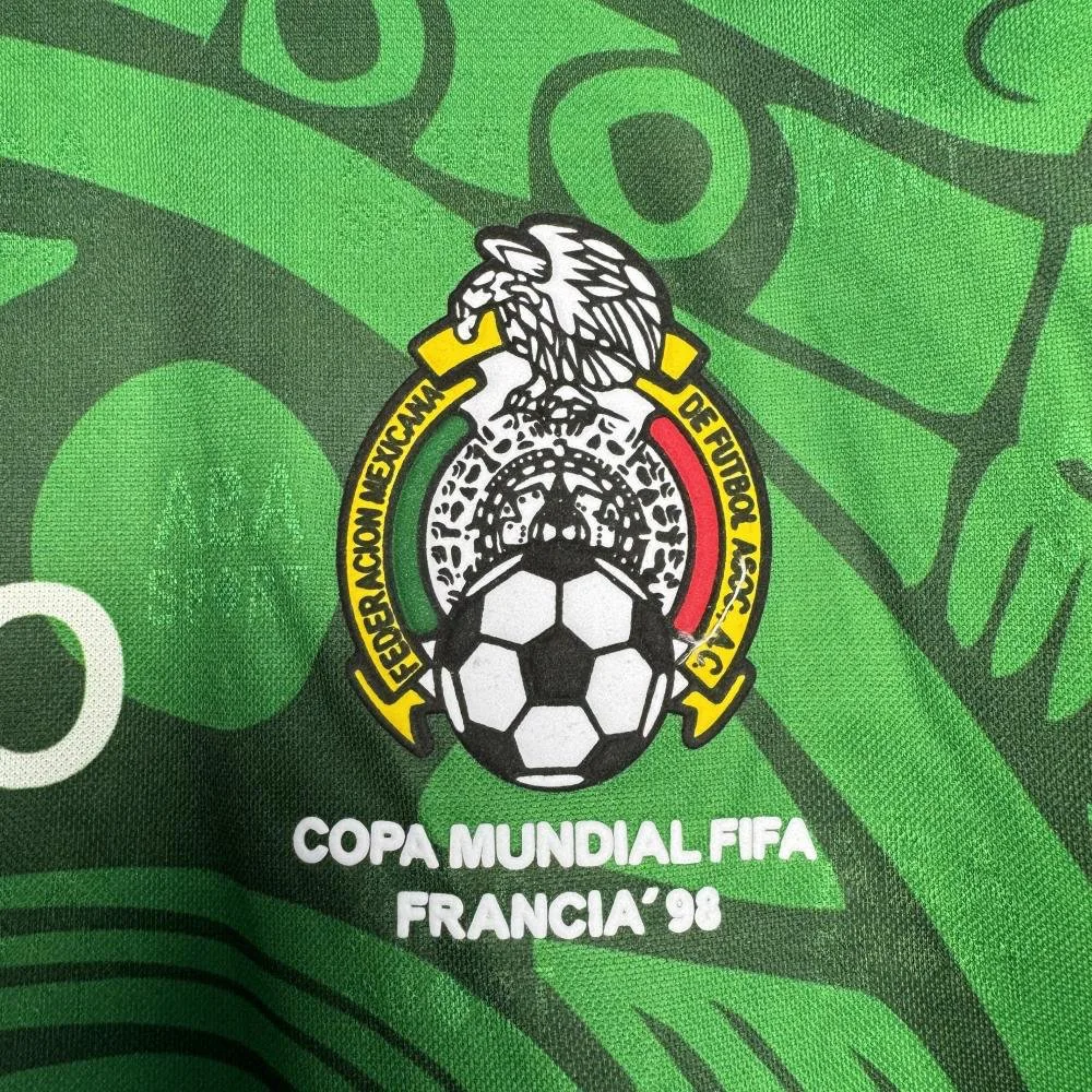 Mexico 1998 Retro Mexico Home Soccer Jersey 1998 — 7