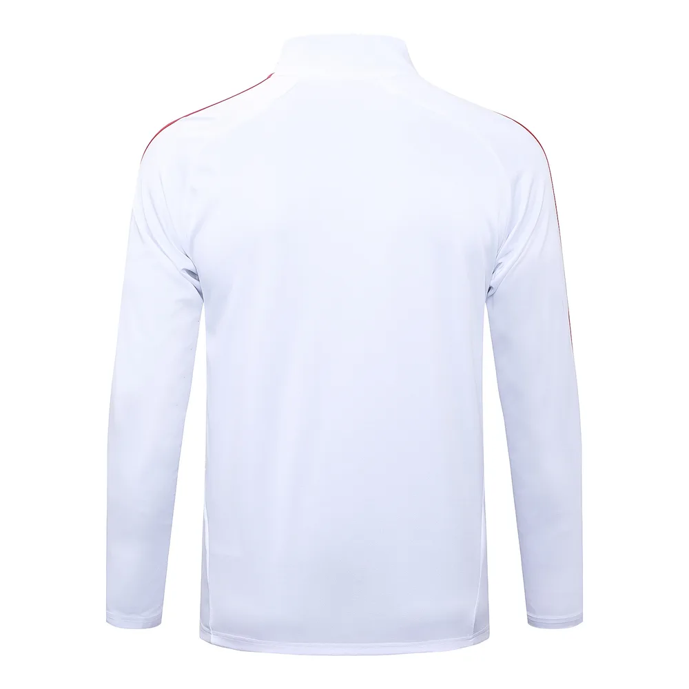 Bayern Munich 2025/2026 Bayern Munich Half-Pull Conjunto de entrenamiento White Retro Style Camiseta de fútbol Set 2025/2026 — 4