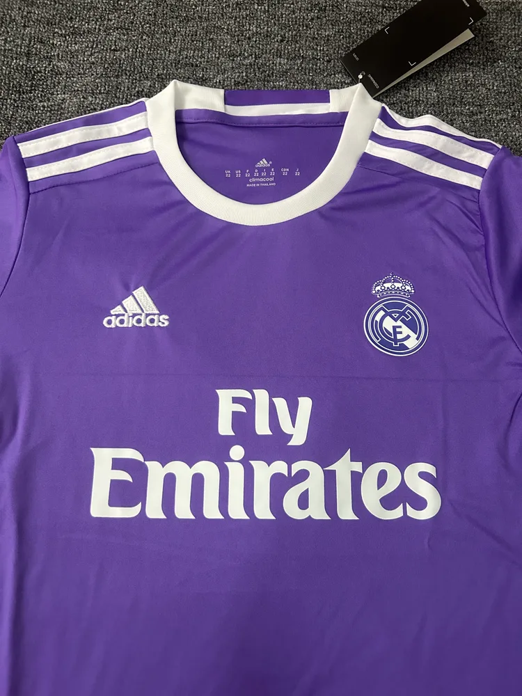 Real Madrid 2016/2017 Retro Long Sleeve Real Madrid Away Football Shirt Kids Size 2016/2017 — 3