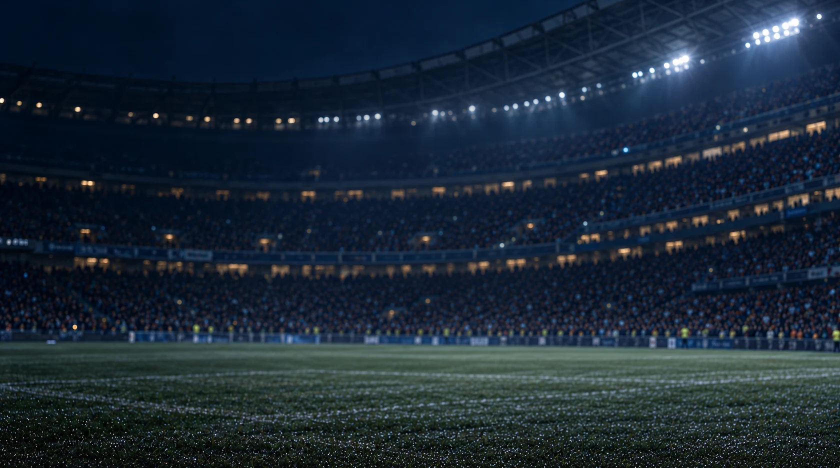 Night football stadium background